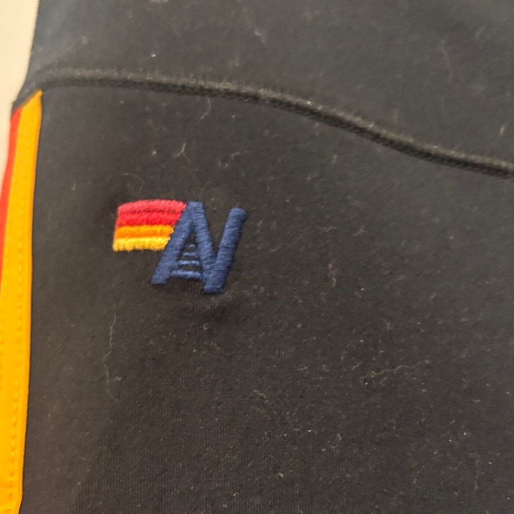 Aviator Nation Black Leggings with Bold Stripes - Picture 3 of 6
